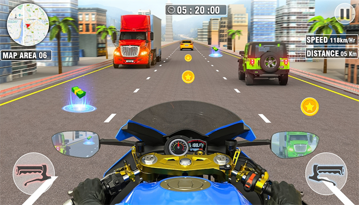 公路摩托车骑手驾驶(Highway Racer: Bike Driving 3D)